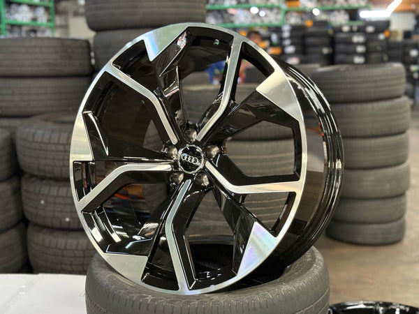 New 22x10 ET28 Overdrive Forged AUDI RS Q8 Rim (4 wheel) Black 5x112