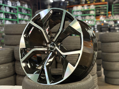 New 22x10 ET28 Overdrive Forged AUDI RS Q8 Rim (4 wheel) Black 5x112