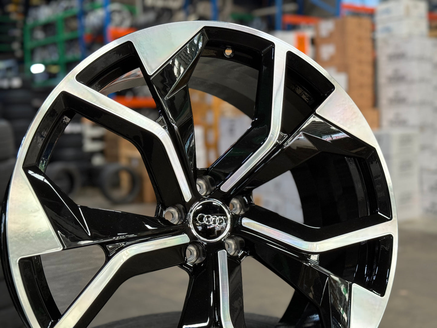 New 22x10 ET28 Overdrive Forged AUDI RS Q8 Rim (4 wheel) Black 5x112
