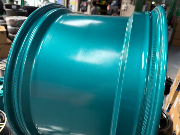 New 20x10 ET45 21x13 ET31 Advan Racing GT Porsche 992 GT3 RS 1X130 Turquoise Blue