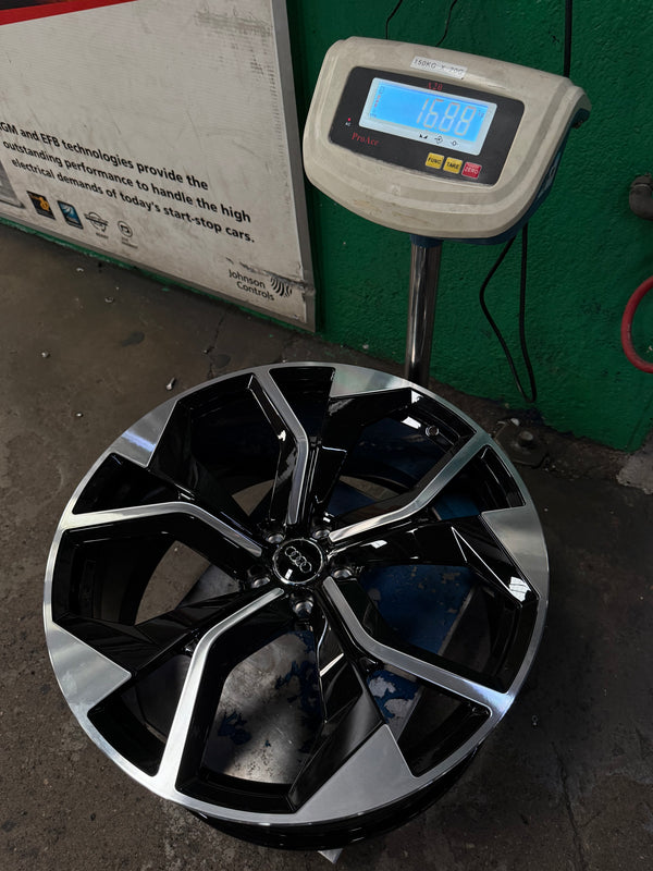 New 22x10 ET28 Overdrive Forged AUDI RS Q8 Rim (4 wheel) Black 5x112