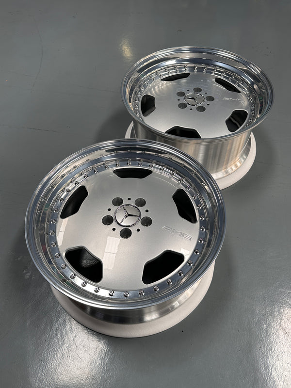 New 19x8.5 ET18 19x9.5 ET20 Overdrive Forged AMG AERO CLASSIC Mercedes 5x112 Silver rim (4 wheels)
