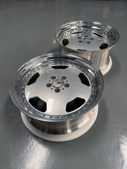 New 19x8.5 ET18 19x9.5 ET20 Overdrive Forged AMG AERO CLASSIC Mercedes 5x112 Silver rim (4 wheels)