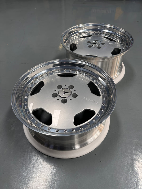 New 19x8.5 ET18 19x9.5 ET20 Overdrive Forged AMG AERO CLASSIC Mercedes 5x112 Silver rim (4 wheels)