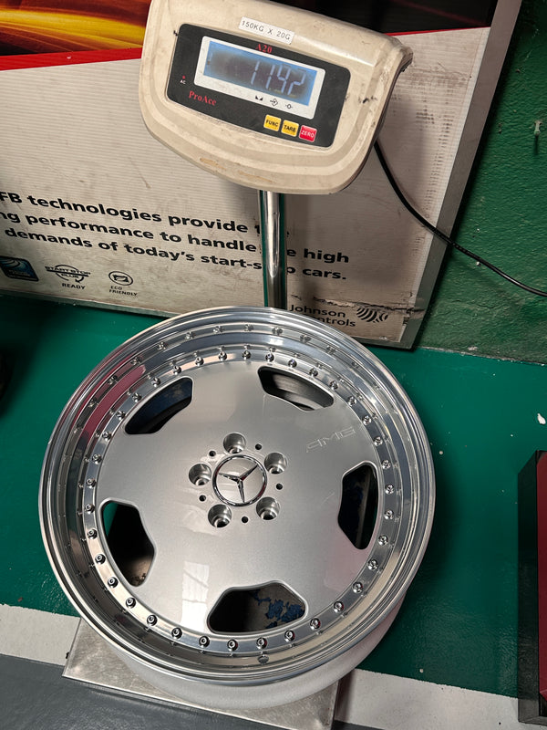 New 19x8.5 ET18 19x9.5 ET20 Overdrive Forged AMG AERO CLASSIC Mercedes 5x112 Silver rim (4 wheels)