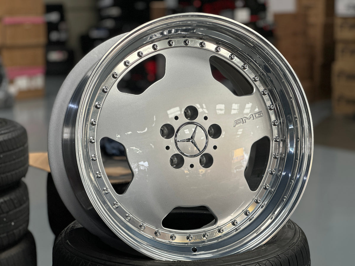 [Bundle] New 19x9.5 ET20 Overdrive Forged Mercedes AERO (2 wheels) Classic Silver 5x112