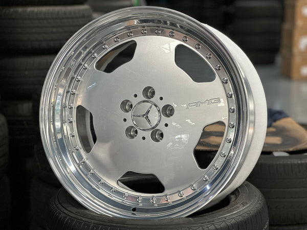New 19x8.5 ET18 19x9.5 ET20 Overdrive Forged AMG AERO CLASSIC Mercedes 5x112 Silver rim (4 wheels)