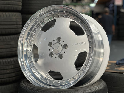 New 19x8.5 ET18 19x9.5 ET20 Overdrive Forged AMG AERO CLASSIC Mercedes 5x112 Silver rim (4 wheels)