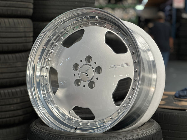 New 19x8.5 ET18 19x9.5 ET20 Overdrive Forged AMG AERO CLASSIC Mercedes 5x112 Silver rim (4 wheels)