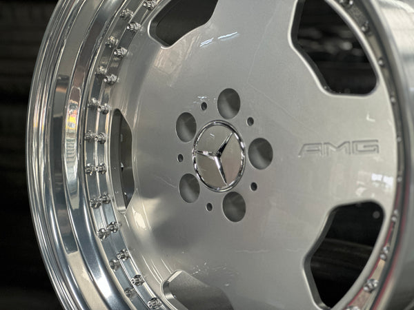 New 19x8.5 ET18 19x9.5 ET20 Overdrive Forged AMG AERO CLASSIC Mercedes 5x112 Silver rim (4 wheels)