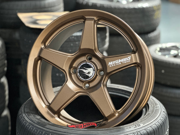 NEW 16X7 ET40 Hotwheels HW01 Flow Formed Rim Racing Bronze 4X100