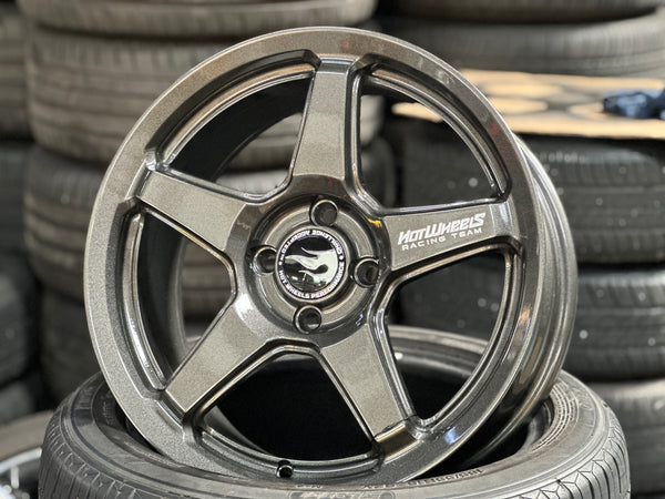 NEW 16X7 ET40 Hotwheels HW01 Flow Formed Rim Racing Graphite 4X100