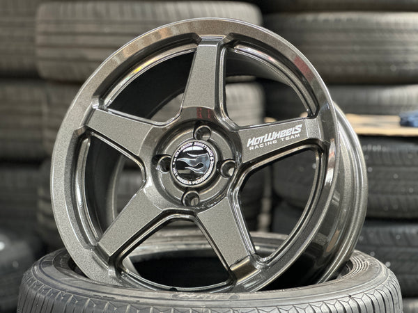 NEW 16X7 ET40 Hotwheels HW01 Flow Formed Rim Racing Graphite 4X100