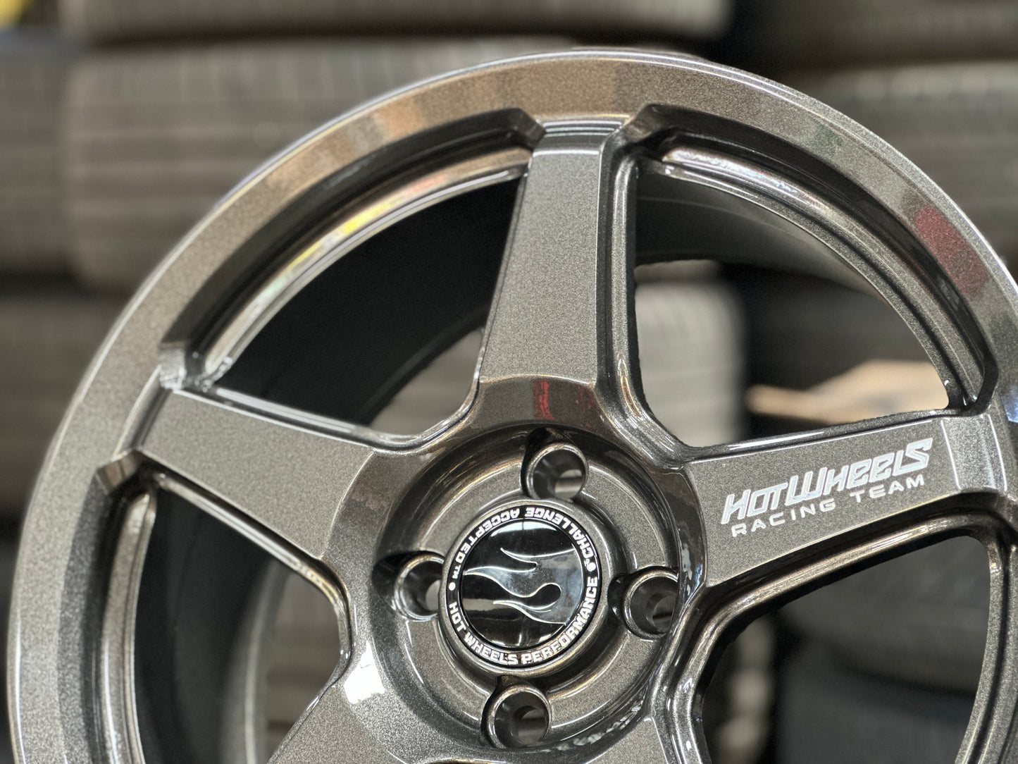 NEW 16X7 ET40 Hotwheels HW01 Flow Formed Rim Racing Graphite 4X100