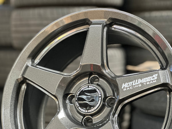 NEW 16X7 ET40 Hotwheels HW01 Flow Formed Rim Racing Graphite 4X100