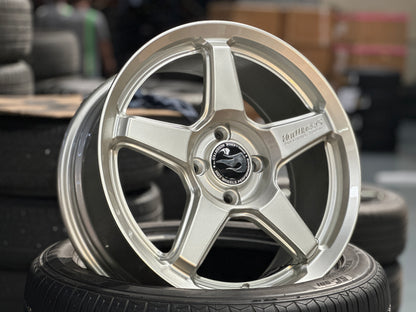 NEW 16X7 ET40 Hotwheels HW01 Flow Formed Rim Diamond Silver 4X100