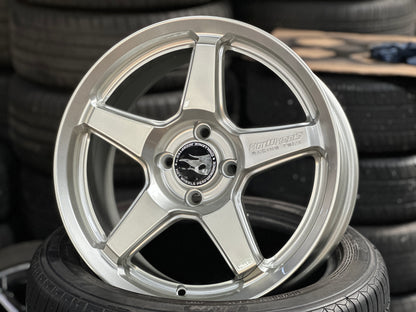 NEW 16X7 ET40 Hotwheels HW01 Flow Formed Rim Diamond Silver 4X100