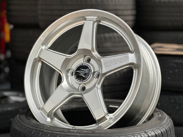 NEW 16X7 ET40 Hotwheels HW01 Flow Formed Rim Diamond Silver 4X100