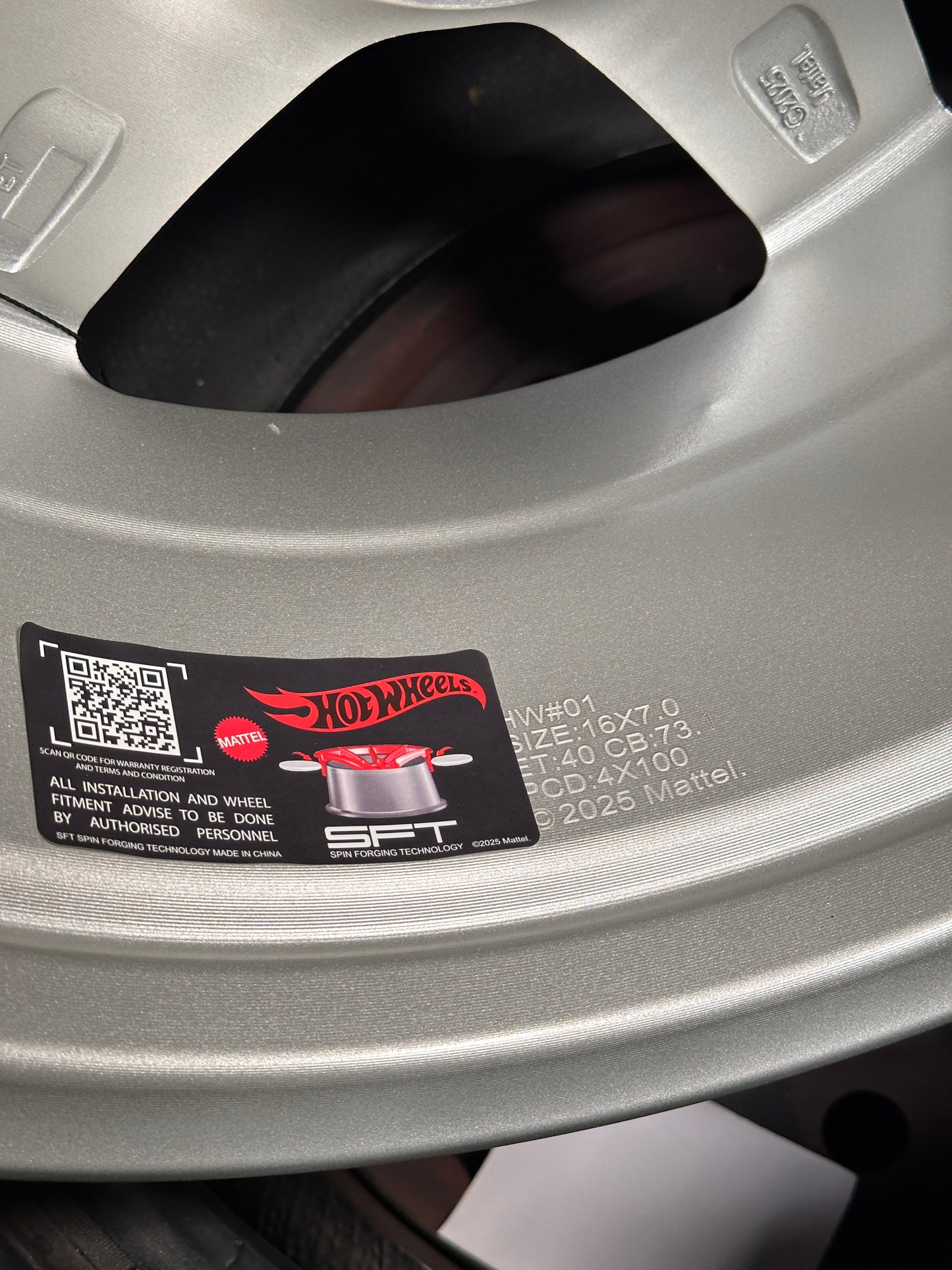 NEW 16X7 ET40 Hotwheels HW01 Flow Formed Rim Diamond Silver 4X100