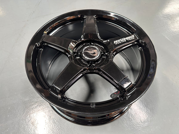 NEW 16X7 ET40 Hotwheels HW01 Flow Formed Rim Racing Black 4X100
