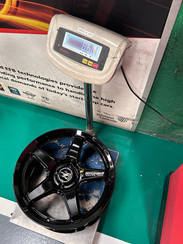 NEW 16X7 ET40 Hotwheels HW01 Flow Formed Rim Racing Black 4X100