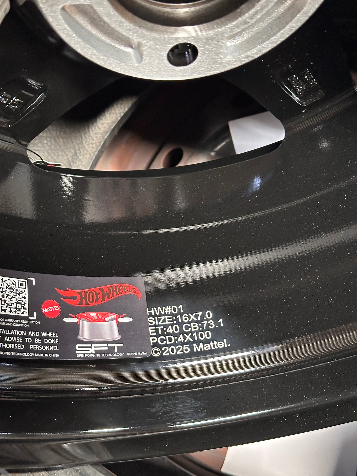 NEW 16X7 ET40 Hotwheels HW01 Flow Formed Rim Racing Black 4X100