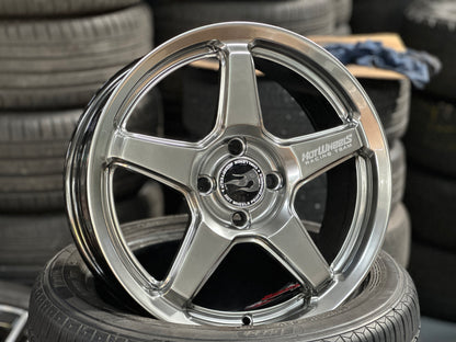 NEW 16X7 ET40 Hotwheels HW01 Flow Formed Rim Diamond Silver 4X100