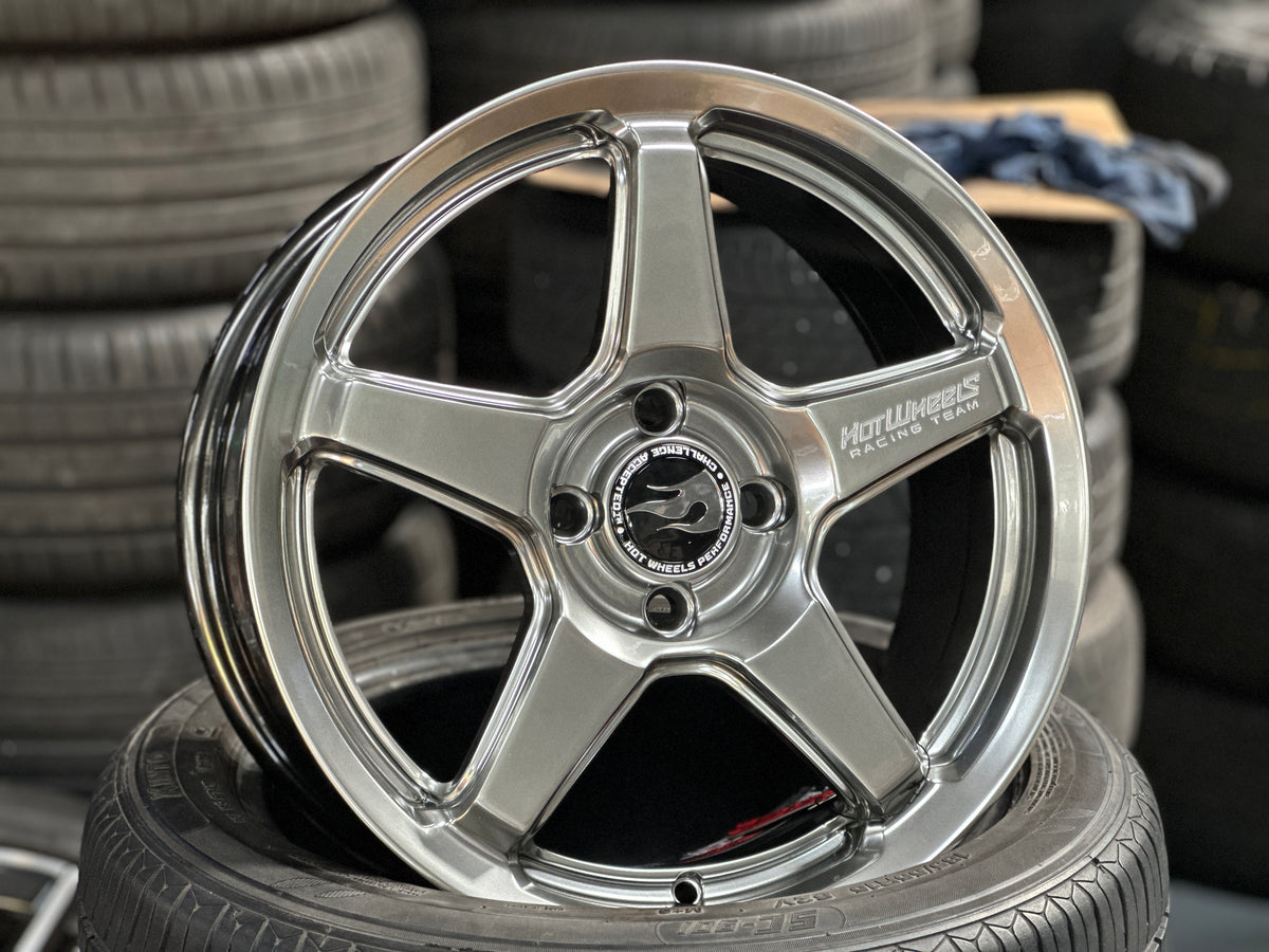 NEW 16X7 ET40 Hotwheels HW01 Flow Formed Rim Diamond Black 4X100