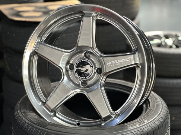 NEW 16X7 ET40 Hotwheels HW01 Flow Formed Rim Diamond Black 4X100