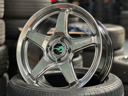 NEW 16X7 ET40 Hotwheels HW01 Flow Formed Rim Diamond Black 4X100