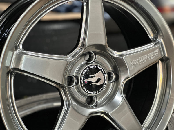 NEW 16X7 ET40 Hotwheels HW01 Flow Formed Rim Diamond Black 4X100