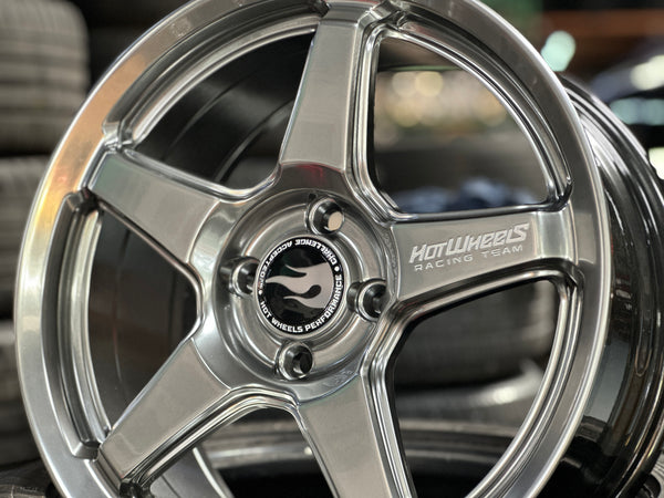 NEW 16X7 ET40 Hotwheels HW01 Flow Formed Rim Diamond Black 4X100