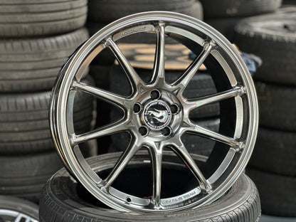 NEW 18X8.5 ET35 Hotwheels HW03 Diamond Black Flow Formed Rim 5X100