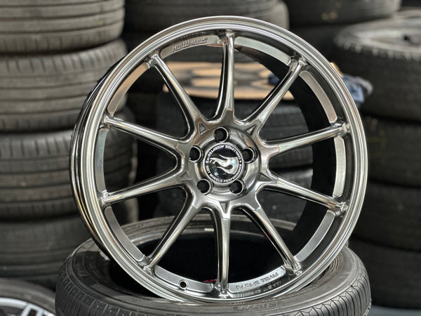 NEW 18X8.5 ET35 Hotwheels HW03 Diamond Black Flow Formed Rim 5X100