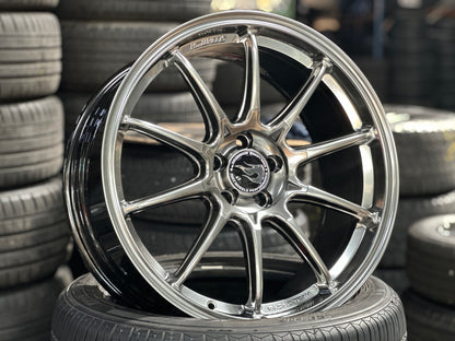 NEW 18X8.5 ET35 Hotwheels HW03 Diamond Black Flow Formed Rim 5X100