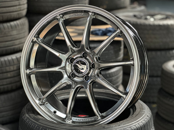 NEW 18X8.5 ET35 Hotwheels HW03 Diamond Black Flow Formed Rim 5X100