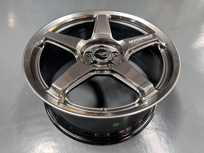 NEW 18X8 ET42 Hotwheels HW01 Diamond Black Flow Formed Rim 5X100