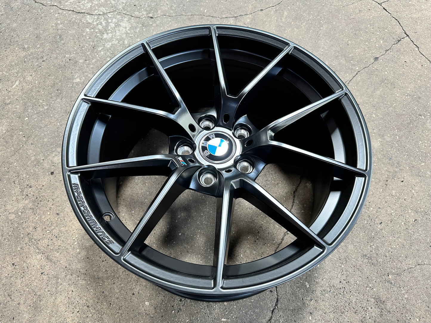 New 18x8 ET35 18x9 ET37 BMW Style 763M (4 wheels) Matte Black 5X120