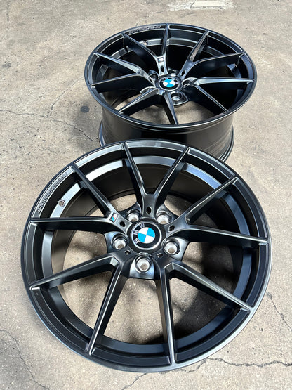 New 18x8 ET35 18x9 ET37 BMW Style 763M (4 wheels) Matte Black 5X120