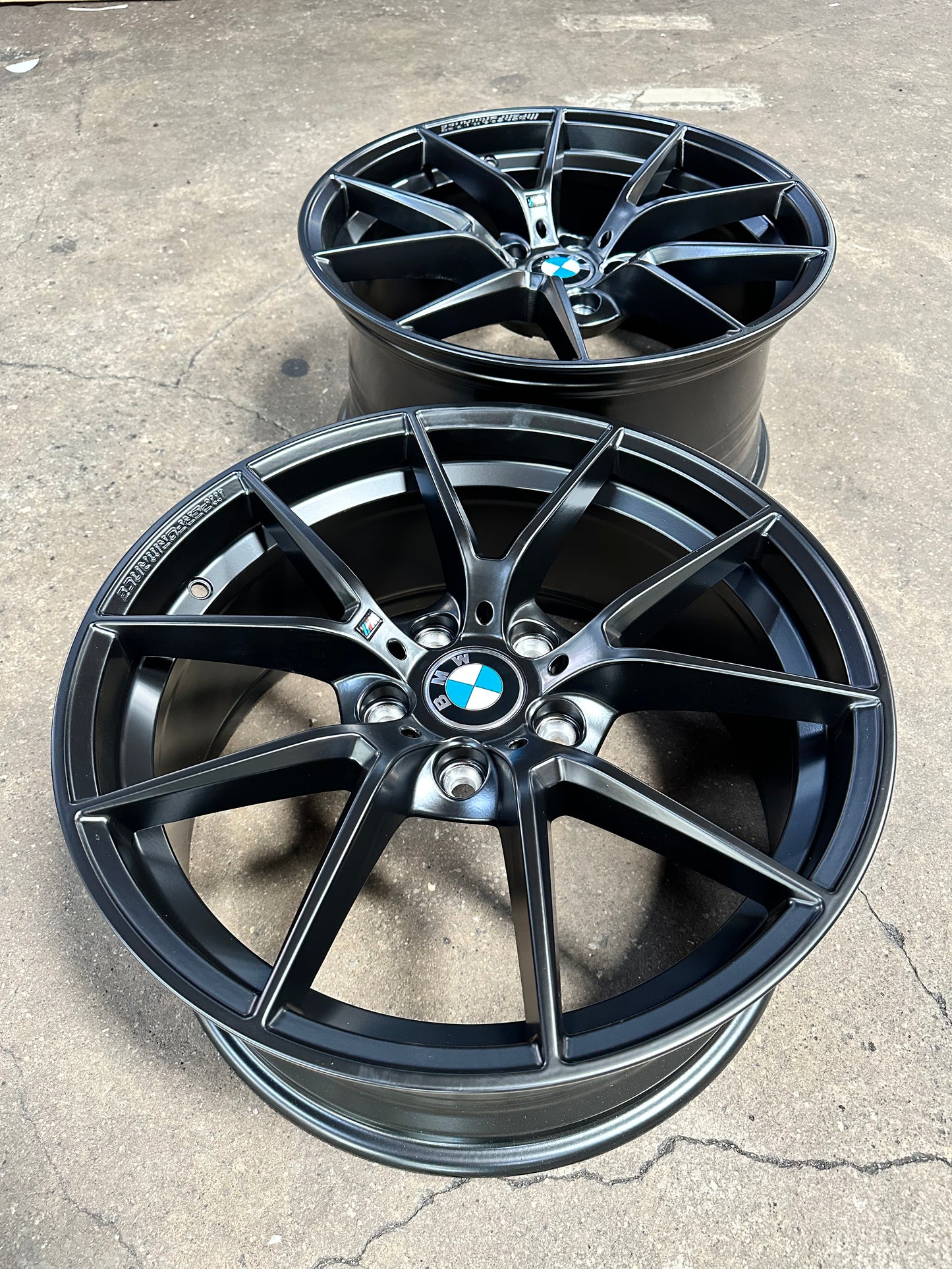 New 18x8 ET35 18x9 ET37 BMW Style 763M (4 wheels) Matte Black 5X120
