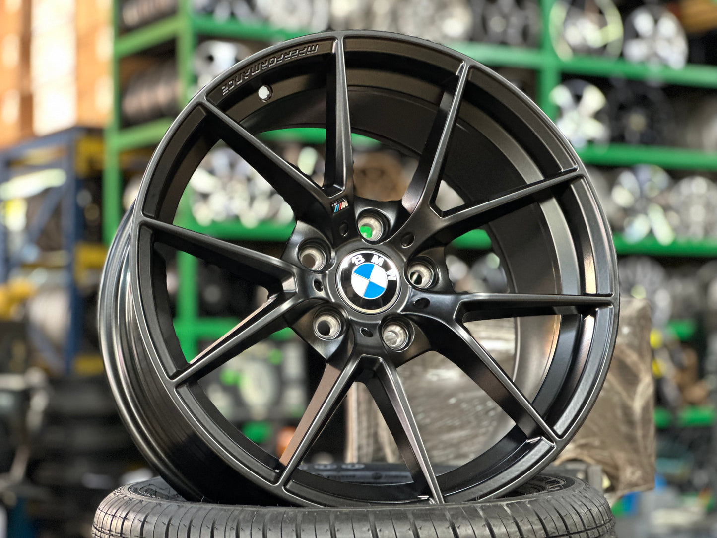 [Bundle] New 18x9 ET37 BMW Style 763M (2 wheels) Matte Black 5X120