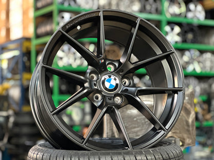 New 18x8 ET35 18x9 ET37 BMW Style 763M (4 wheels) Matte Black 5X120