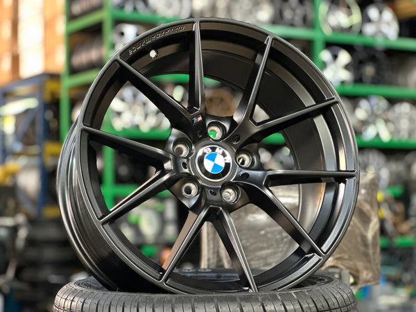 New 18x8 ET35 18x9 ET37 BMW Style 763M (4 wheels) Matte Black 5X120