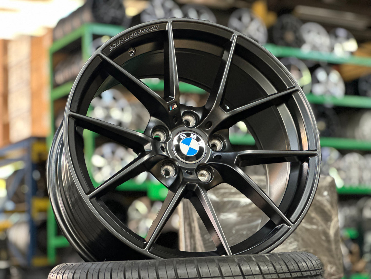 New 18x8 ET35 18x9 ET37 BMW Style 763M (4 wheels) Matte Black 5X120