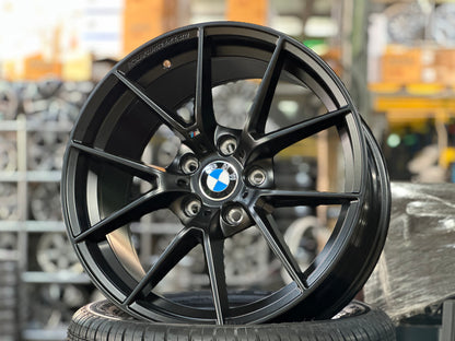 New 18x8 ET35 18x9 ET37 BMW Style 763M (4 wheels) Matte Black 5X120