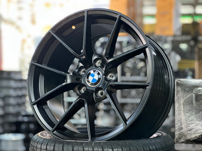 New 18x8 ET35 18x9 ET37 BMW Style 763M (4 wheels) Matte Black 5X120