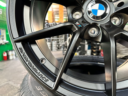 New 18x8 ET35 18x9 ET37 BMW Style 763M (4 wheels) Matte Black 5X120