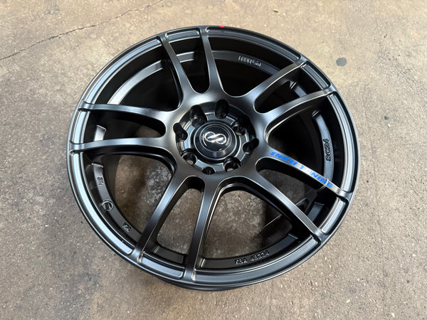 New 16X7 ET40 Enkei SC24 Rim (4 wheel) Black 4X114.3