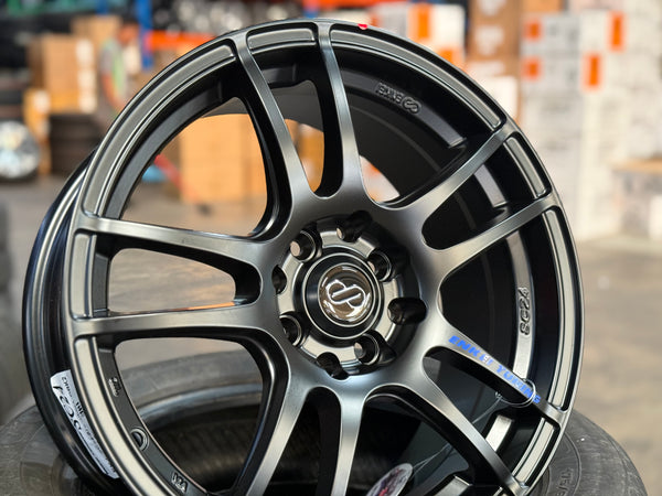 New 16X7 ET40 Enkei SC24 Rim (4 wheel) Black 4X100
