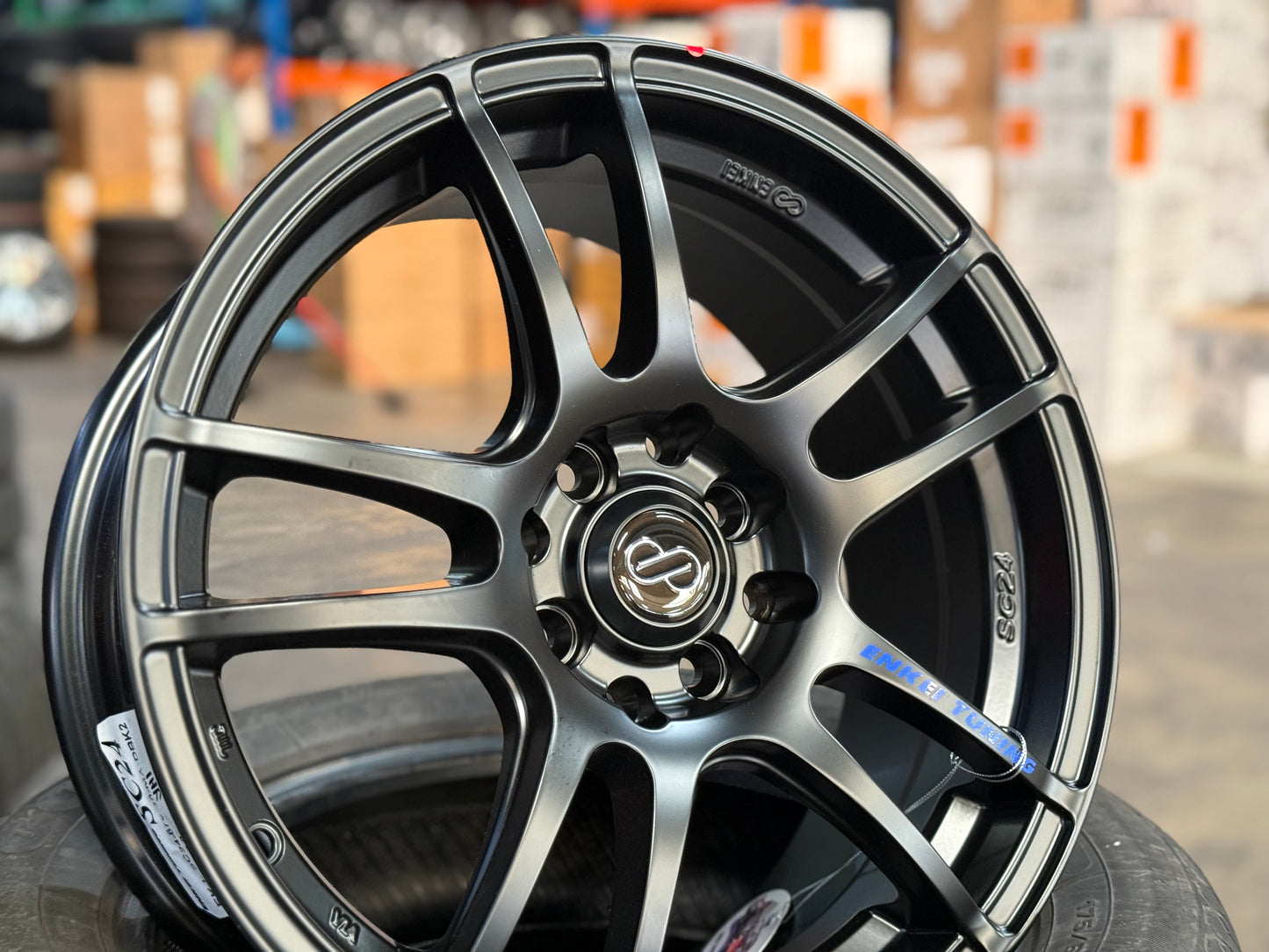 New 16X7 ET40 Enkei Tuning SC24 Rim (4 wheel) Matte Black 4X100